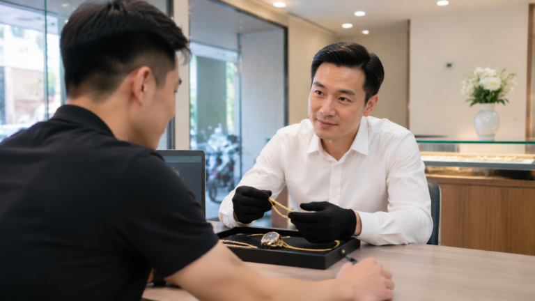 Cầm Cố Tài Sản tại quầy dịch vụ tài chính hiện đại ở Việt Nam