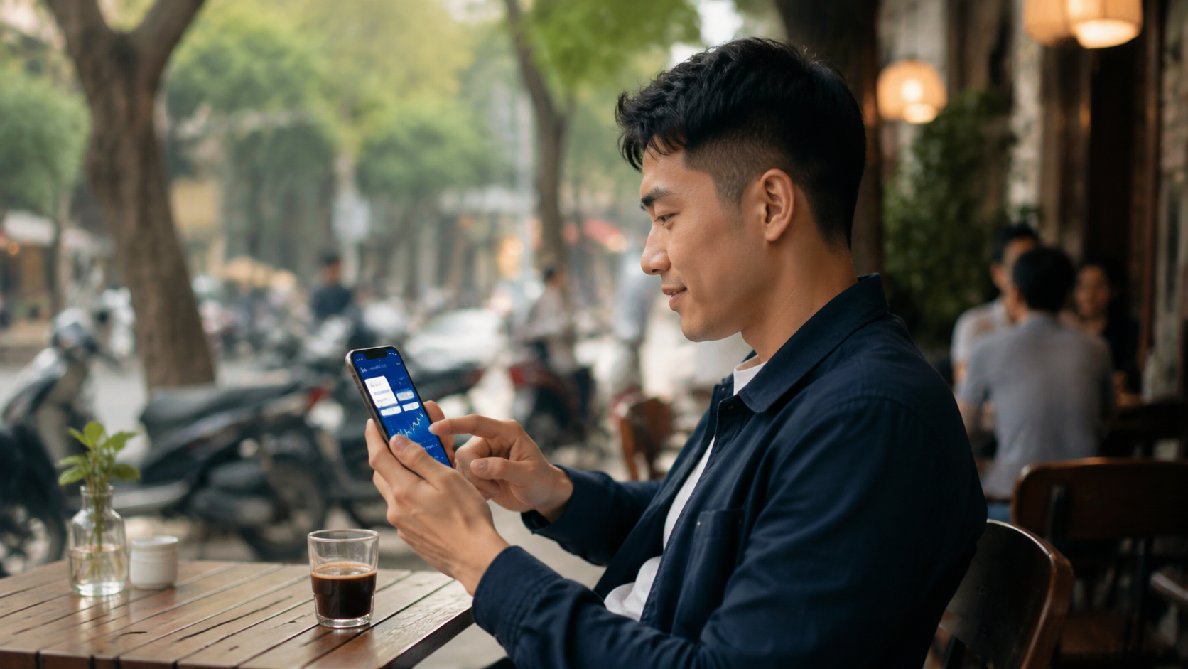 Dùng app ngân hàng vay tín chấp trên điện thoại