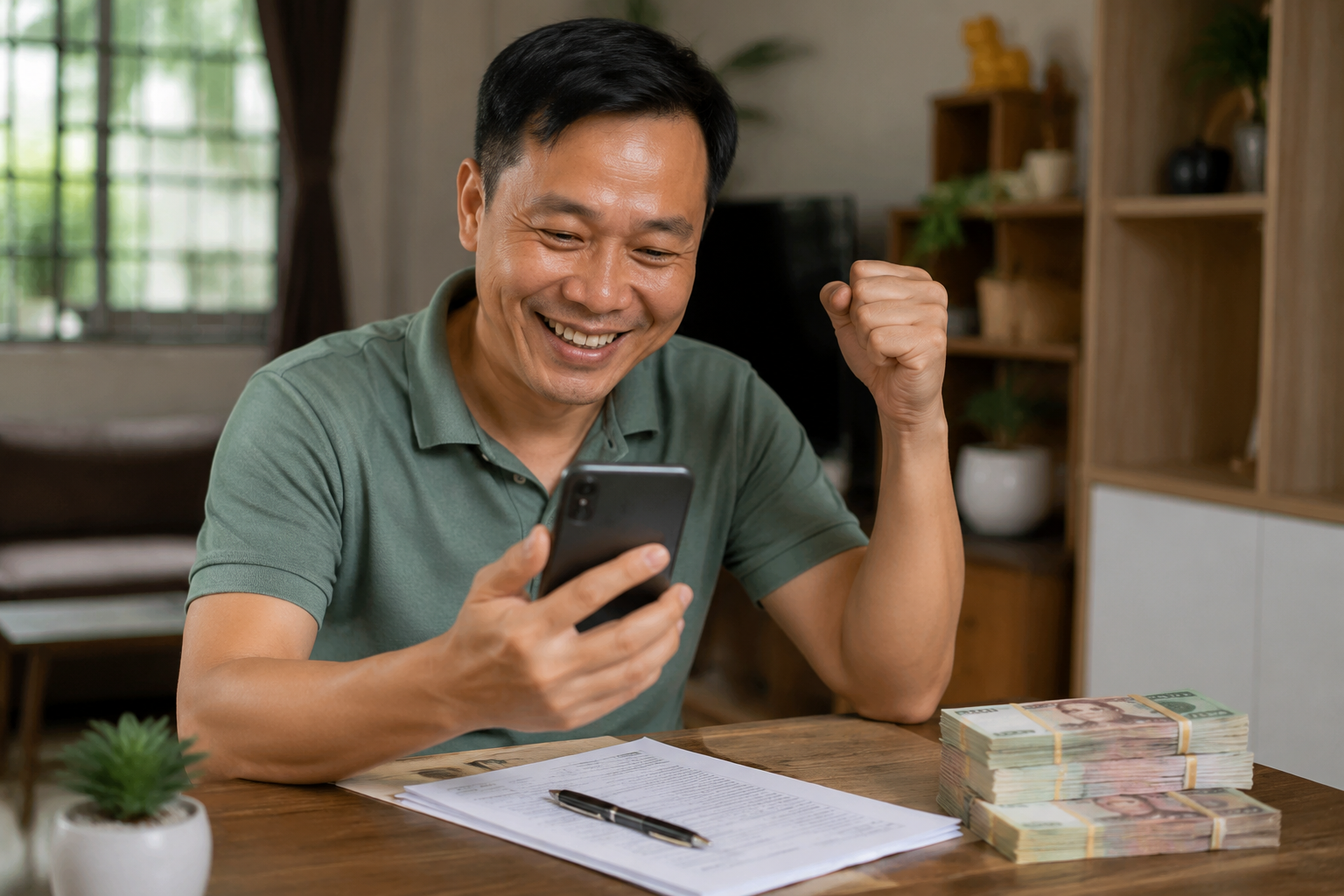 Giải ngân vay tín chấp 24h tại nhà - khách nhận tiền qua chuyển khoản